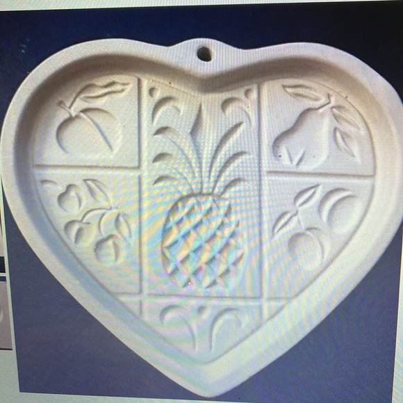 Vintage The Pampered Chef Hospitality Heart Cookie Mold. Clay. Never Used, New. - Picture 1 of 5